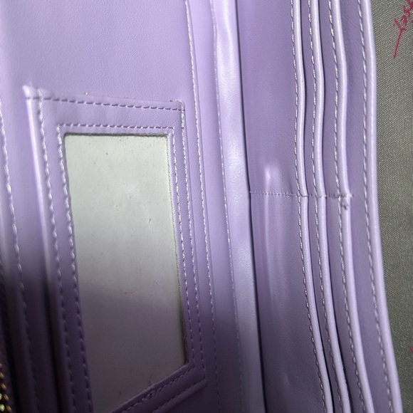 Betsey Johnson Purple XOLAYLA Clutch Crossbody 8.5” x 5” Quilted Bag NWT - Picture 13 of 16